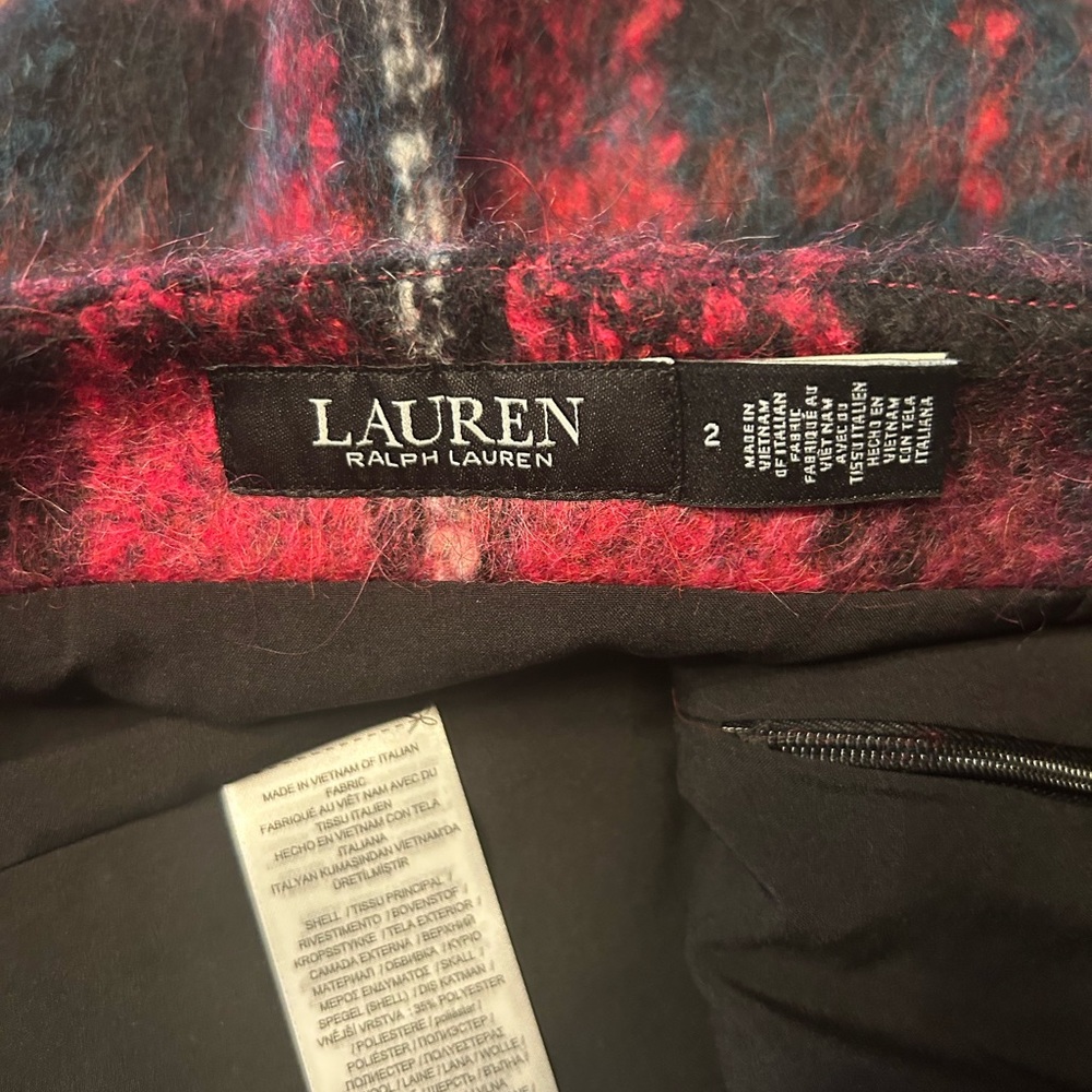 Women’s Ralph Lauren Plaid Wool Mini Skirt Size 2 NWT - Picture 4 of 5